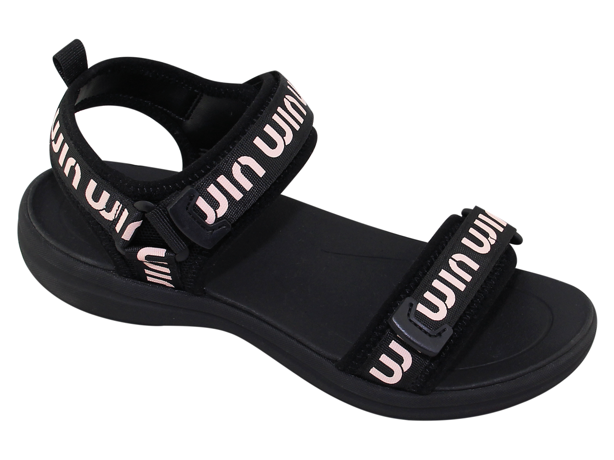 Sandal đế bằng bé gái Bita's SEFYG.02 (Đen hồng + Đen trắng + Đen xanh lá)