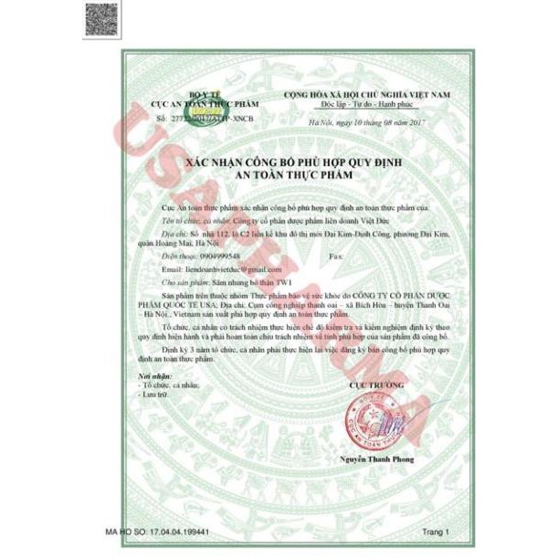 Sâm Nhung Bổ Thận TW1 Lọ 30 Viên