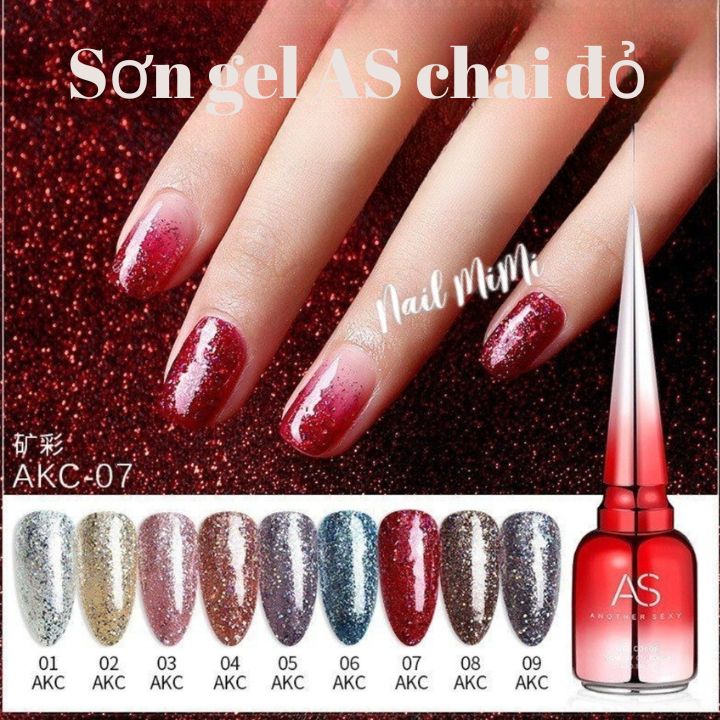 Sơn Gel AS mã AKC chai đỏ 15ml
