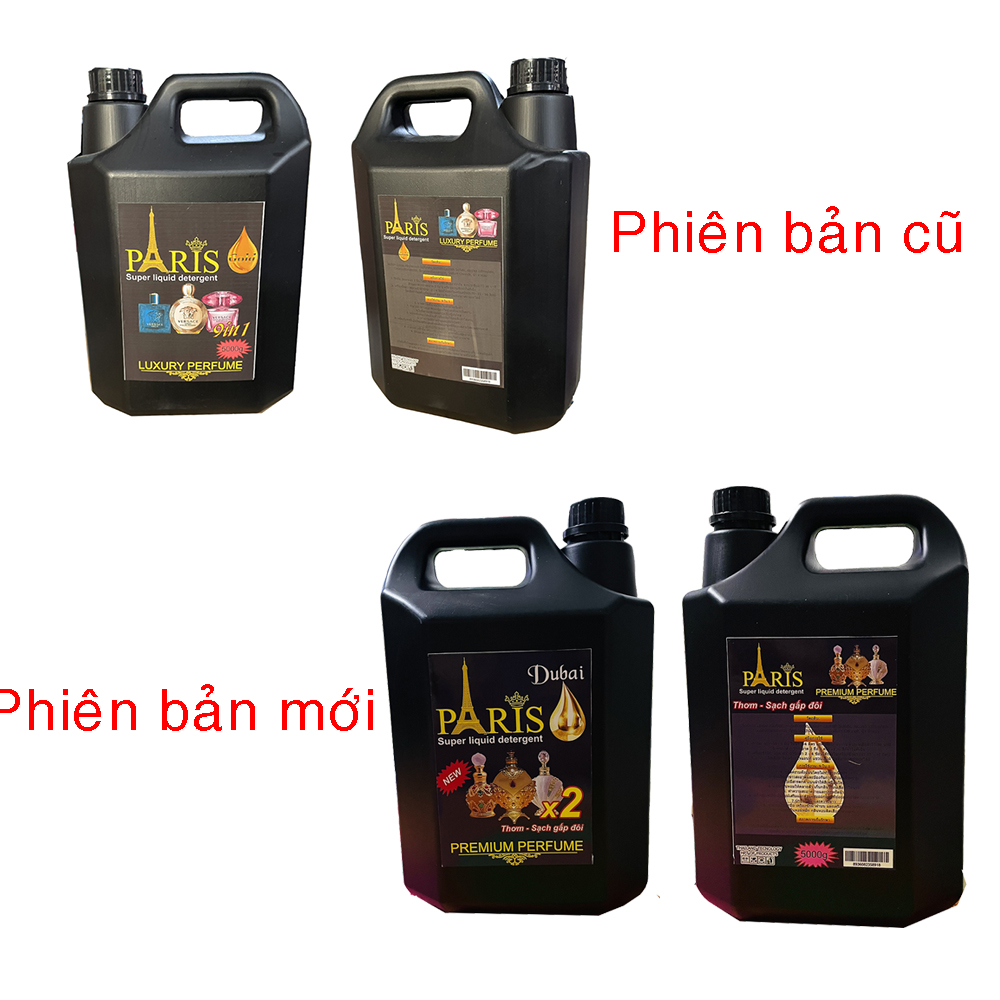 Combo 4 chai nước giặt xả thái lan paris 5 lít - màu đen