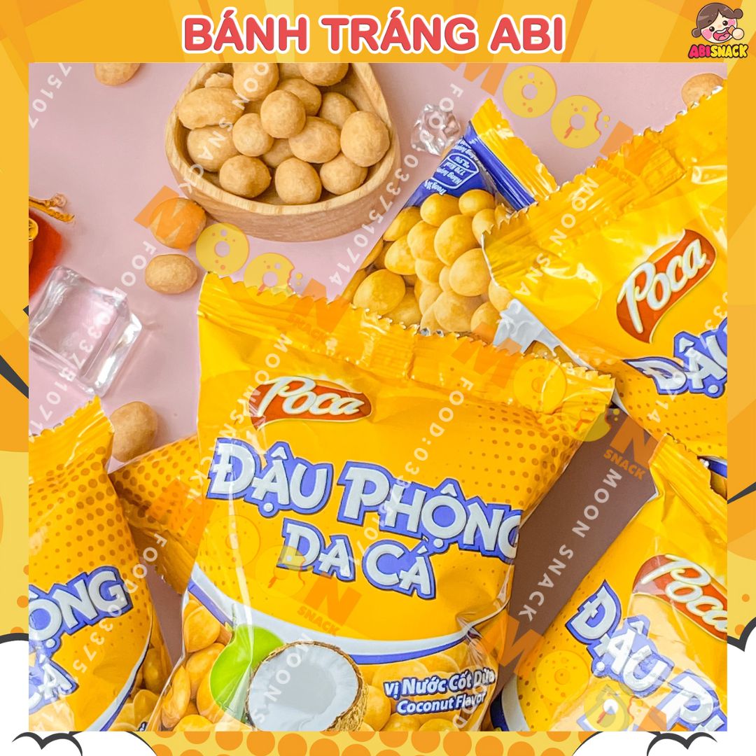 Snack Đậu Phộng Da Cá Poca Vị Nước Cốt Dừa 38g