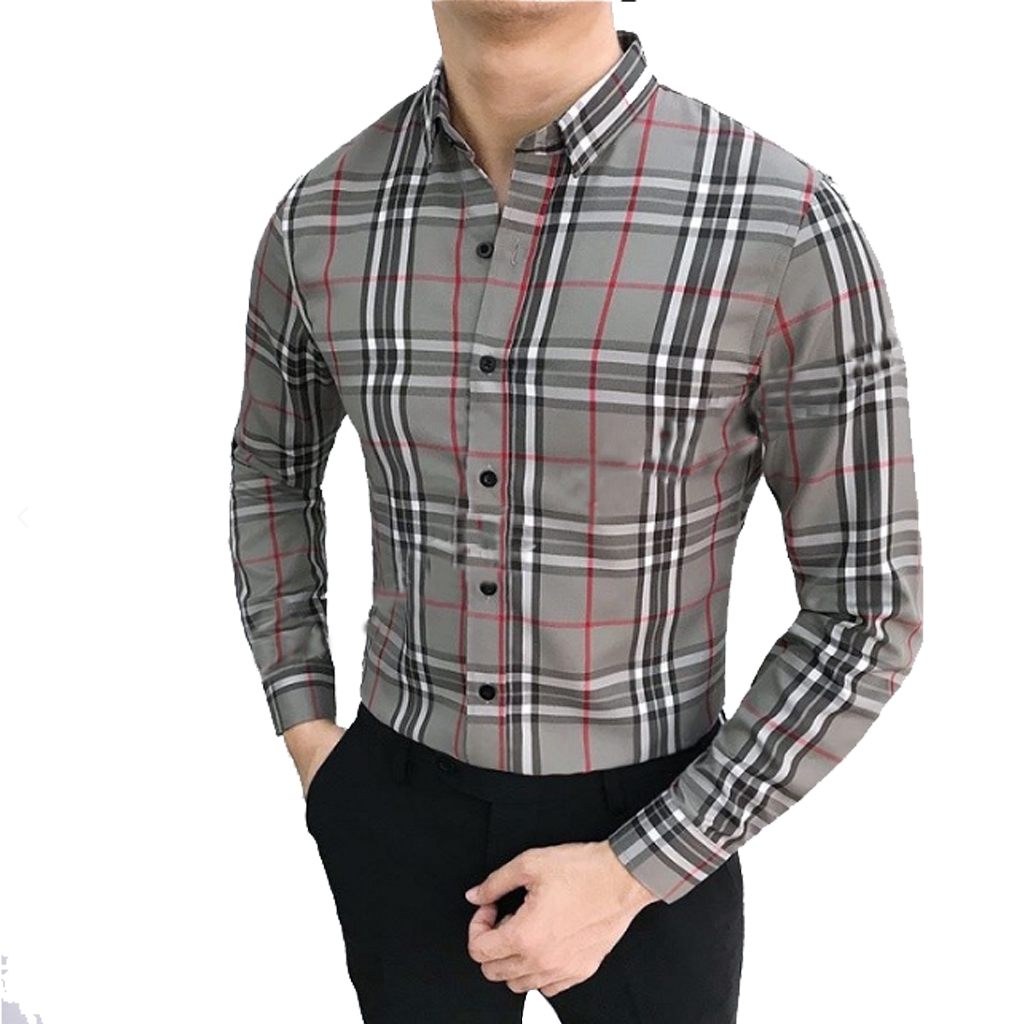 Áo sơ mi nam - Áo sơ mi nam công sở cao cấp - Chất liệu buberry mềm mịn, dáng slimfit trẻ trung, phong cách thời trang Hàn Quốc