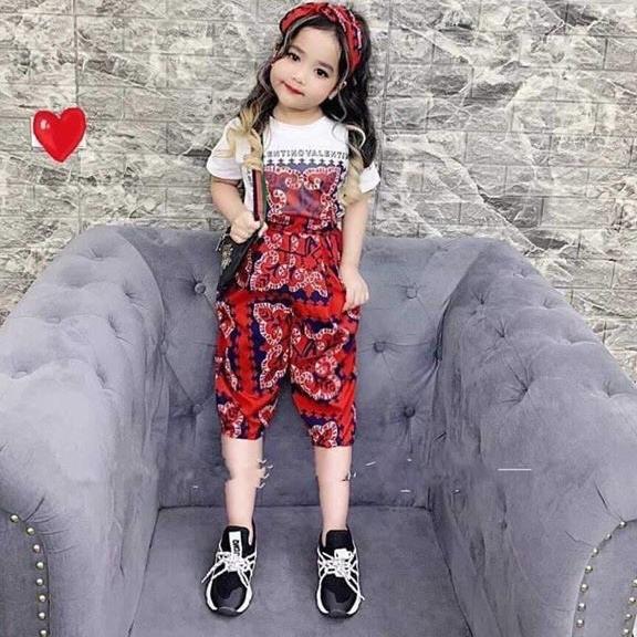 Bộ váy thổ cẩm cho bé gái + tu ban