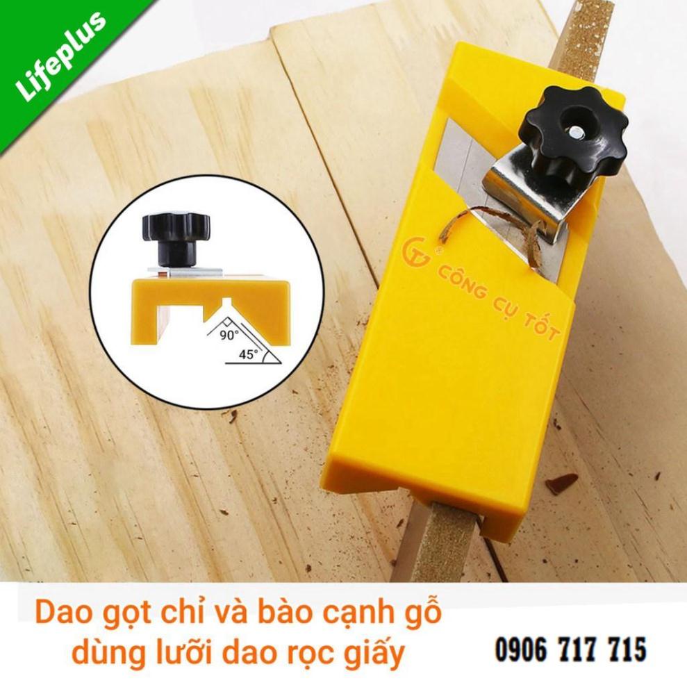 Dao gọt chỉ và bào cạnh gỗ dùng lưỡi dao rọc giấy _TKDN