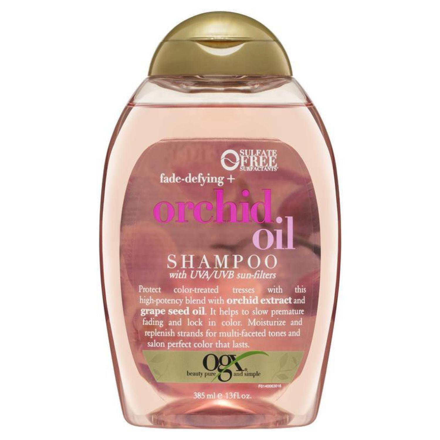 Dầu gội và dầu xả Ogx Fade-Defying Orchid Oil 385ml - Dành cho tóc nhuộm