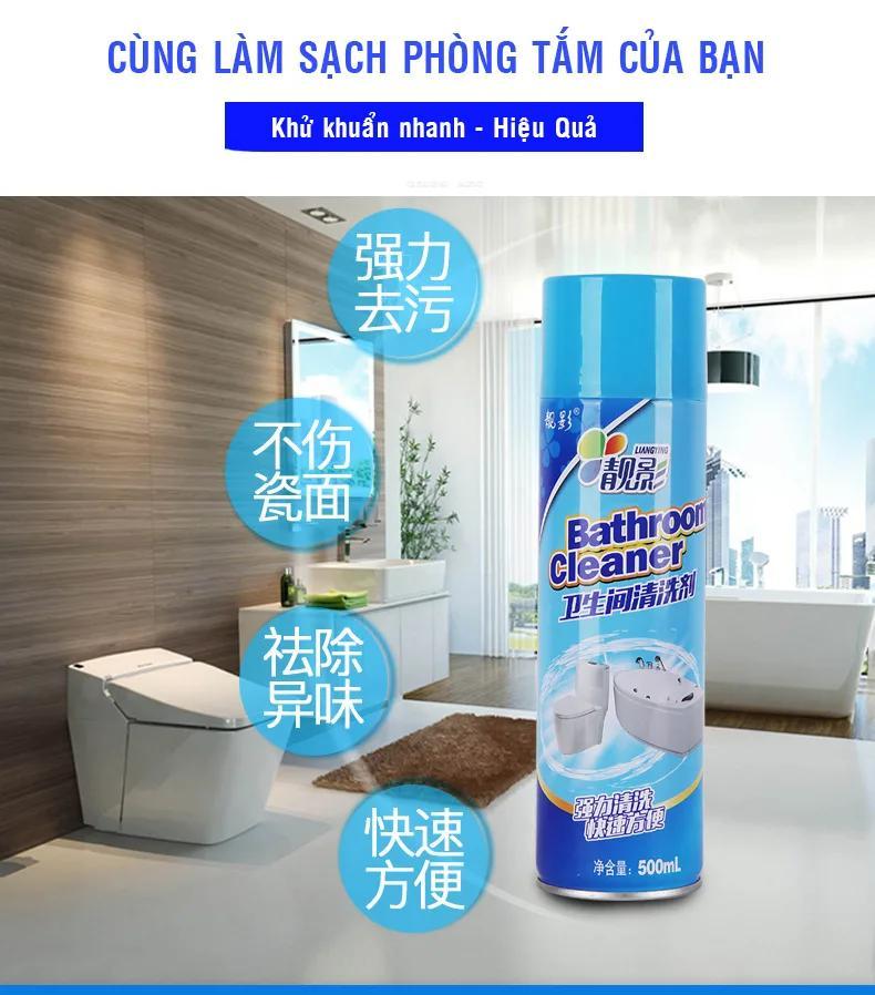 - Chai xịt tẩy đa năng Nhà tắm ,Bồn Cầu,Bathroom cleaner siêu sạch + Chai xịt tạo bọt tẩy rửa nhà bếp đa năng Kitchen Cleaner 500ml