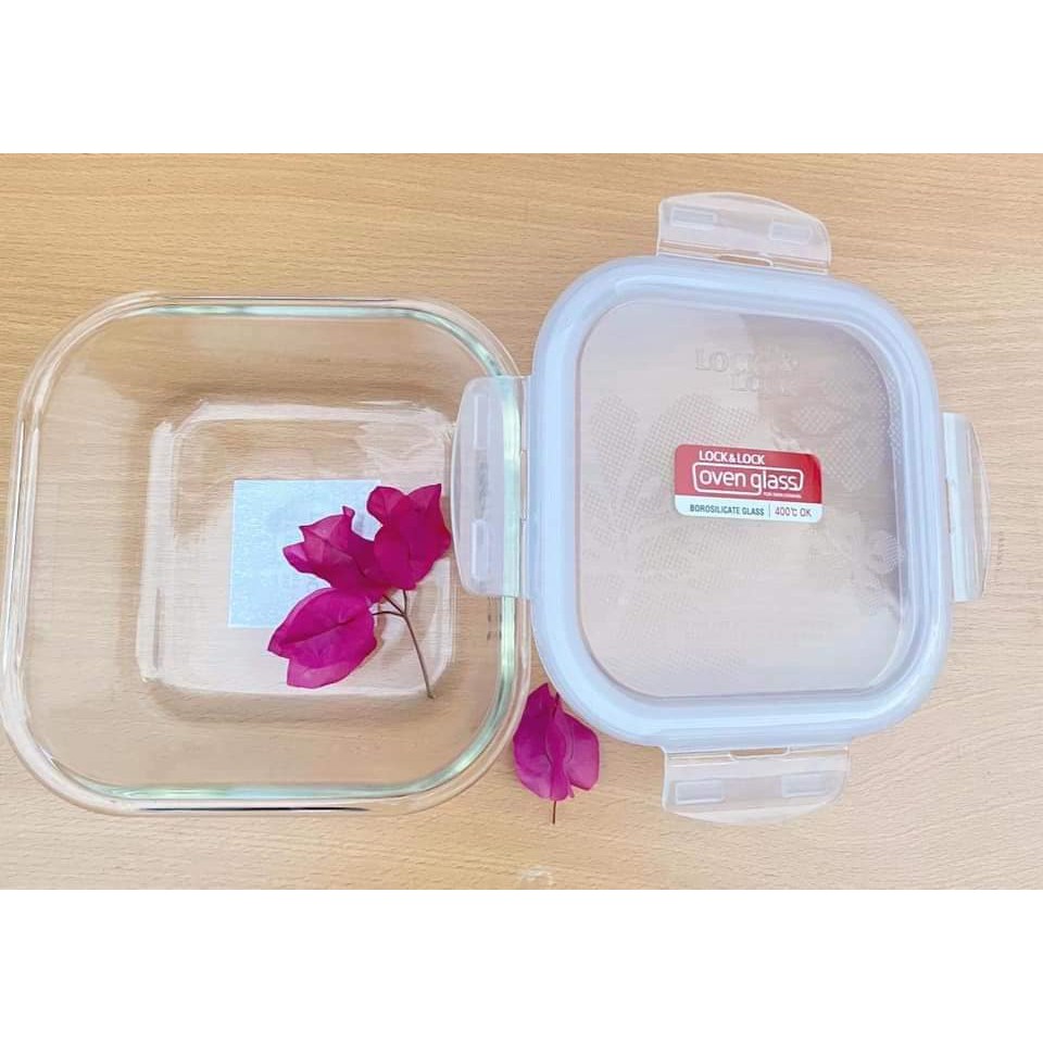 Hộp Thuỷ Tinh Vuông Lock&Lock 840ml