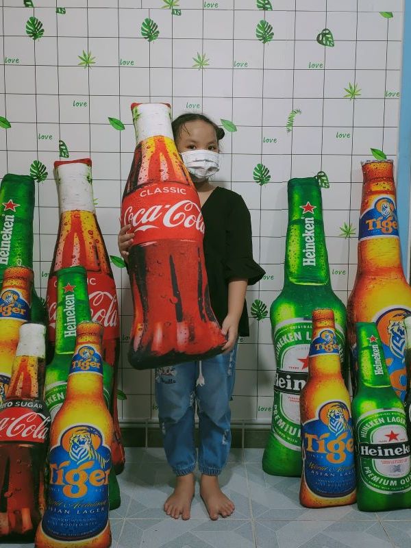 GỐI CHẶN CHO BÉ SƠ SINH HÌNH CHAI BIA MỀM MỊN CAO CẤP