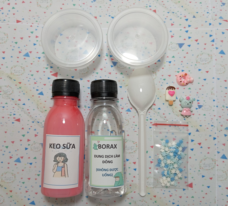 (BK10) KIT LÀM SLIME BASIC - DỤNG CỤ LÀM SLIME CƠ BẢN, AN TOÀN, ĐƠN GIẢN