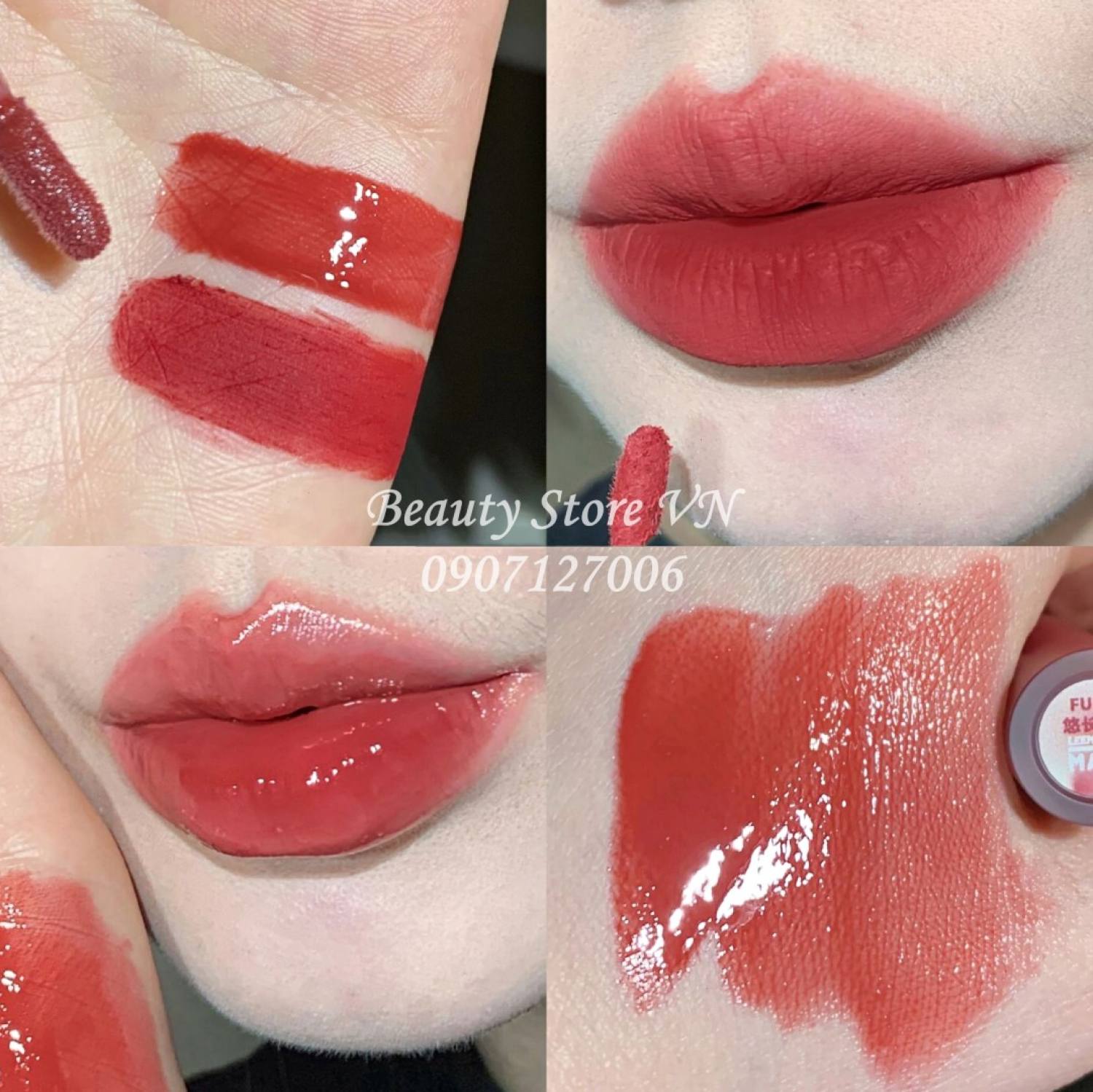 Son hai đầu lì và bóng autumn matte & gloss lip hot trend