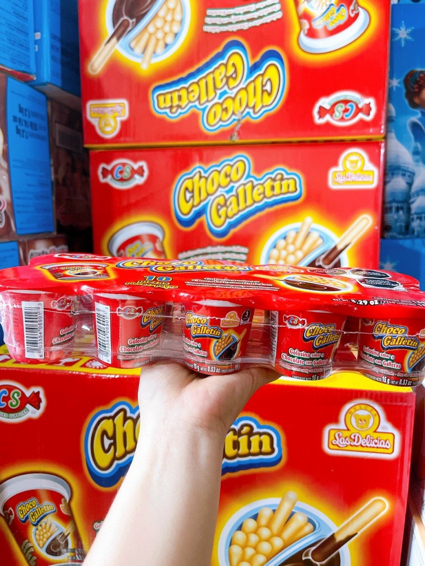 [Lốc 10 ly] Bánh que chấm socola Choco Galletin Thái Lan 150g