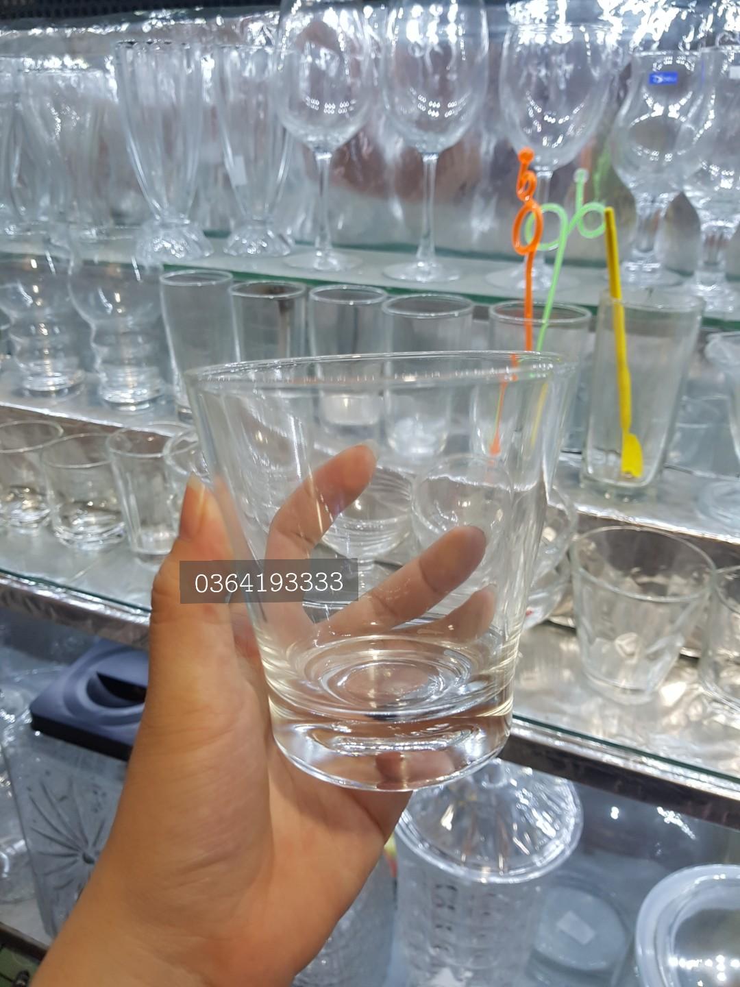 Cốc thủy tinh loe cafe cốt dừa Ocean Centra Rock B16112 345ml bộ 6 cái Ly thủy tinh cao cấp Glazz Home