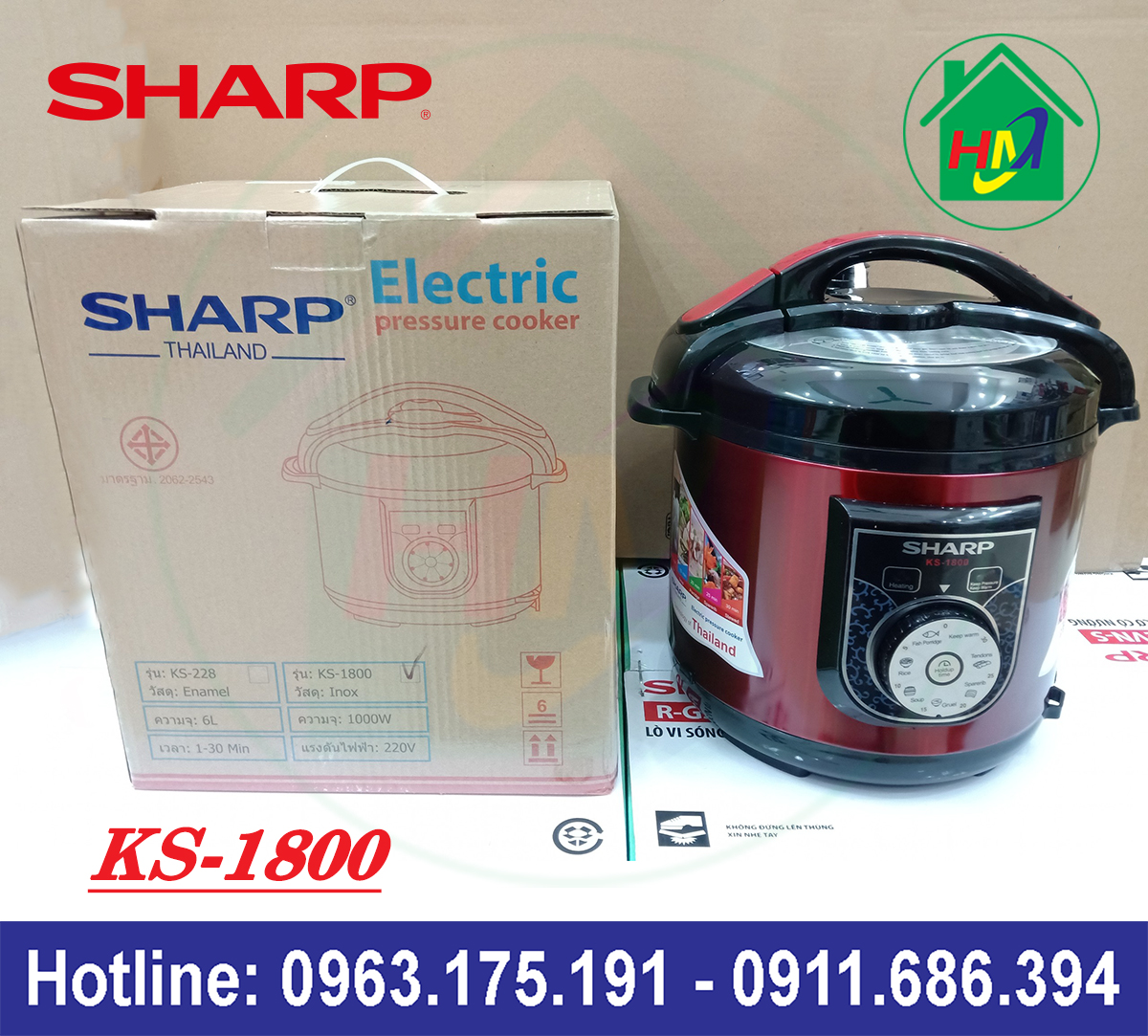 Nồi Áp Suất Đa Năng 6L Sharp KS-1800