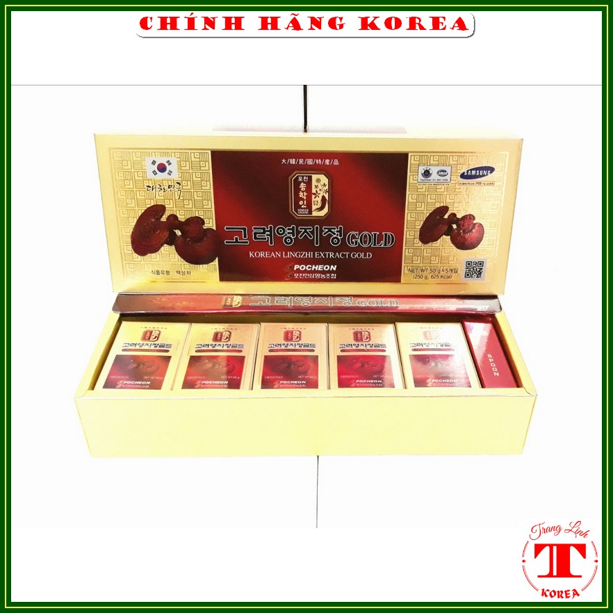 Cao linh chi hàn quốc Pocheon chính hãng, hộp 5 lọ x 50gr - Tăng đề kháng, thải độc cơ thể, phòng ung thư - tranglinhkorea