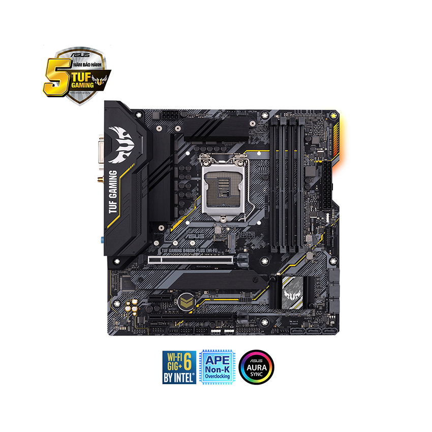 Mainboard ASUS TUF GAMING B460M-PLUS (WIFI) (Intel B460, Socket 1200, m-ATX, 4 khe Ram DDR4)