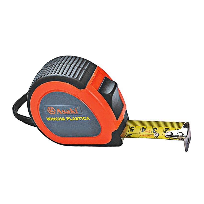 Thước cuộn lá thép Asaki AK-386 C2-7.5m (Đen phối cam)