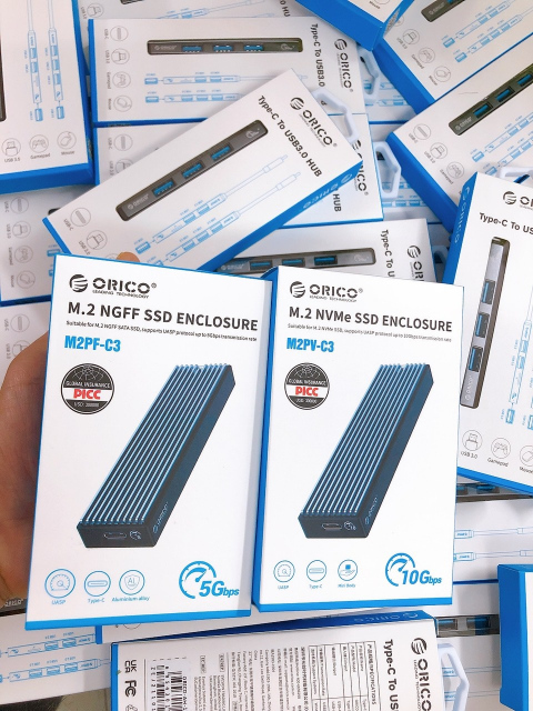 Box SSD M2 / SATA ORICO USB Type C Kèm Ổ SSD | M2PF-C3