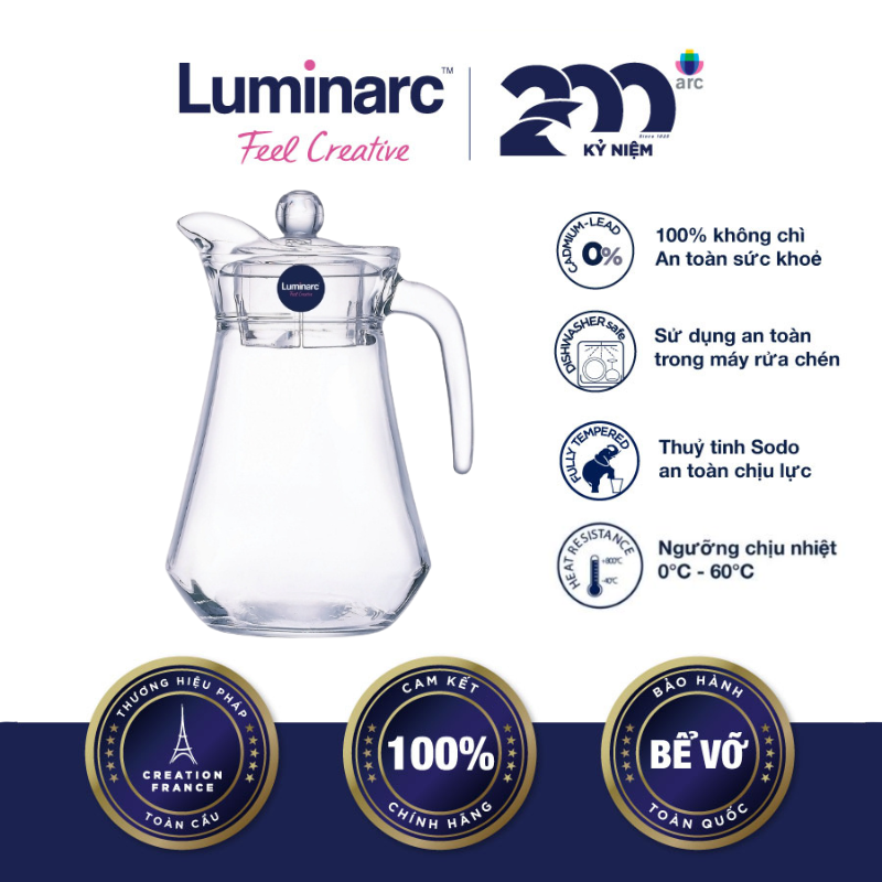 Bình Nước Thuỷ Tinh Luminarc Arc 1.3L - LUBIG2662