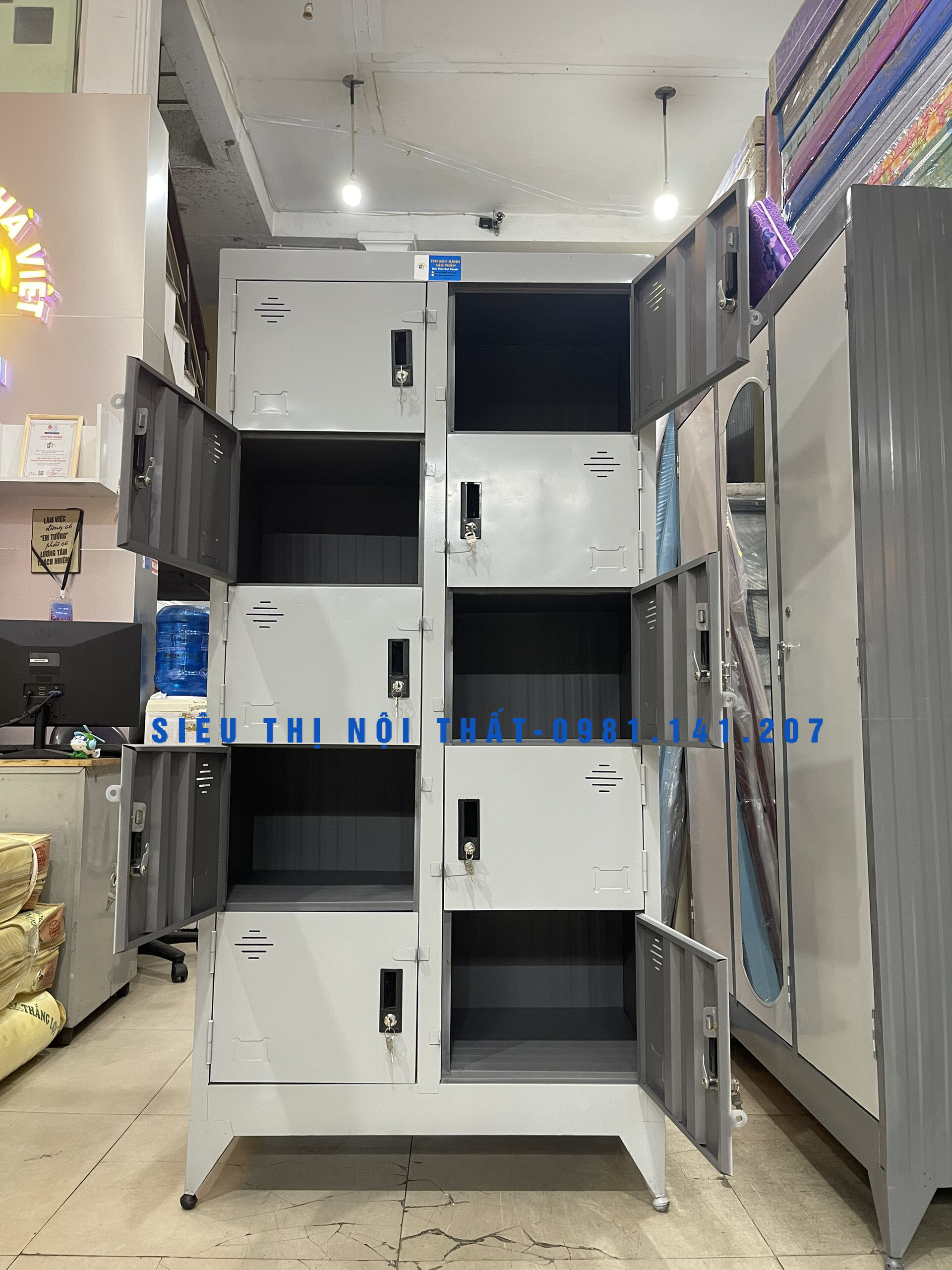 Tủ hồ sơ văn phòng 10 cửa cao 1m8 giá siêu rẻ, siêu chất lượng , siêu bền - Siêu Thị Nội Thất