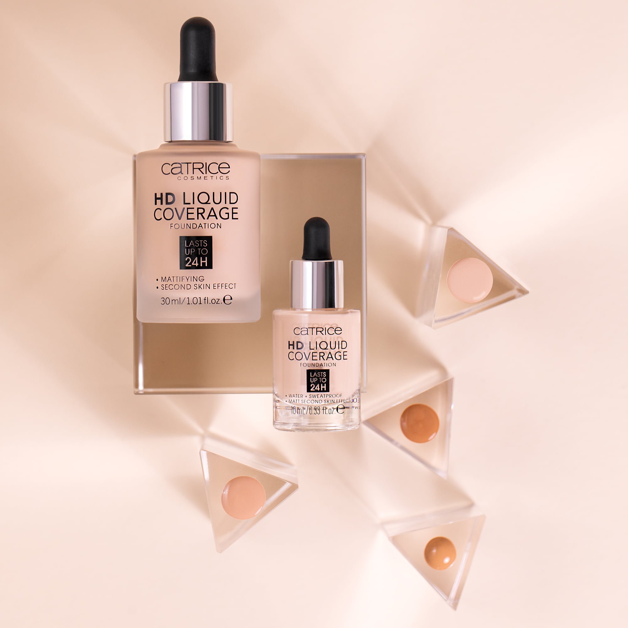 Kem nền Catrice HD Liquid Coverage Foundation 24h - Sẵn 2 tone 010 và 020