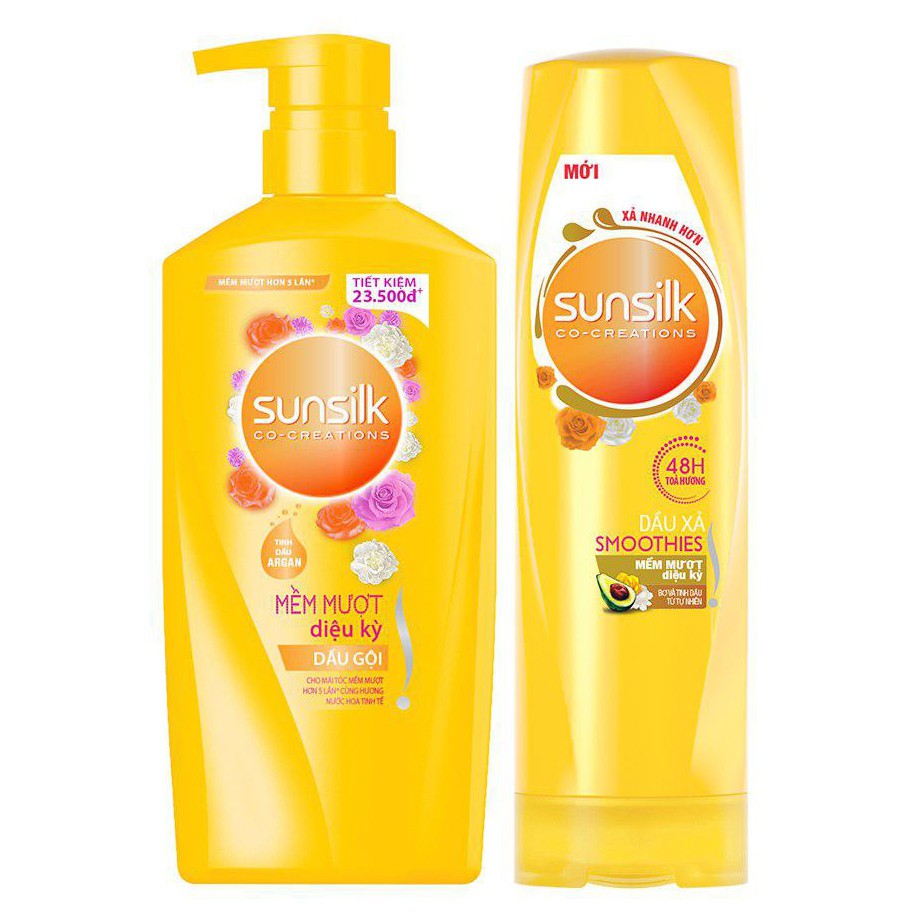 Combo sunsilk dầu gội 650gr + dầu xả 320g