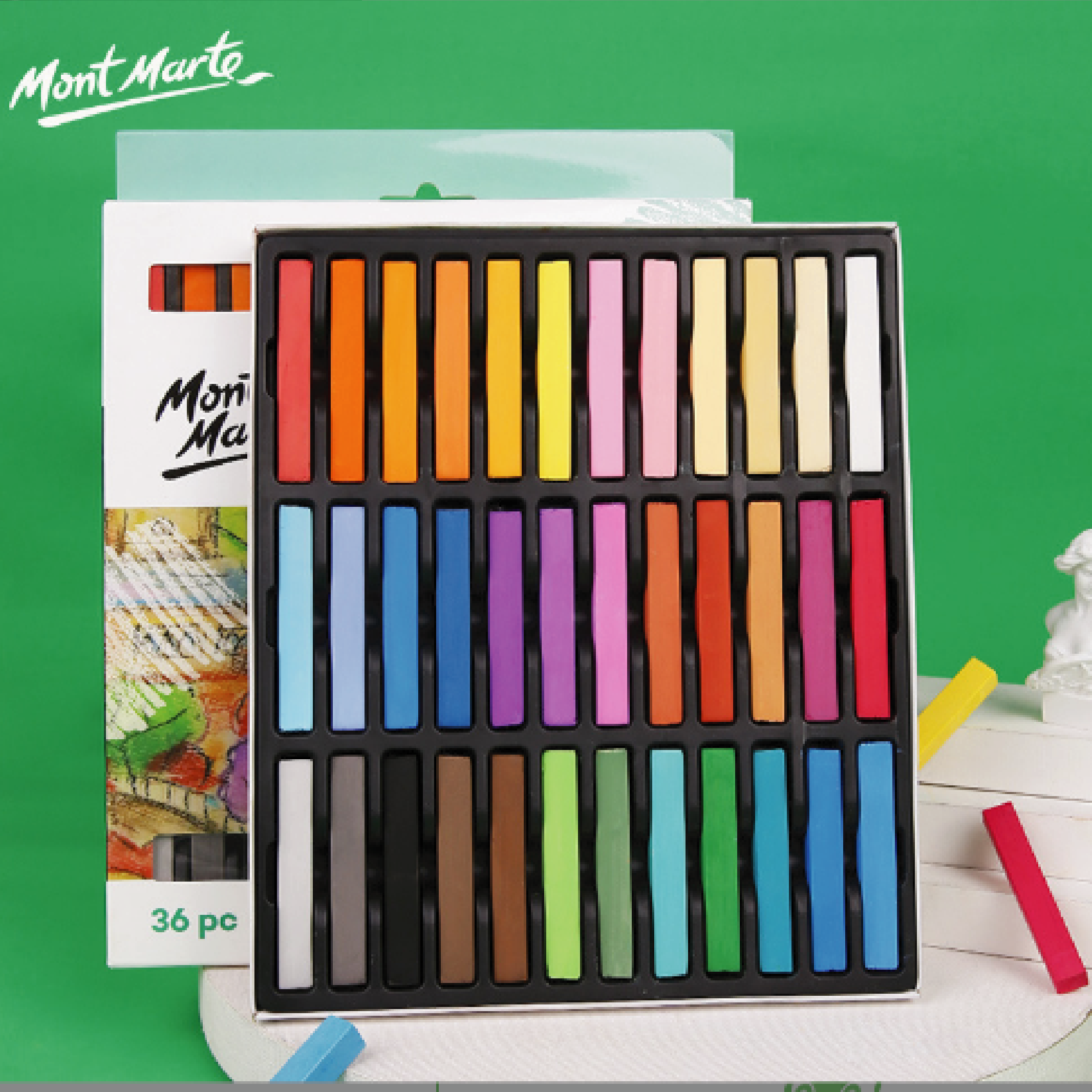 Phấn tiên Mont Marte soft pastel 12/36 màu