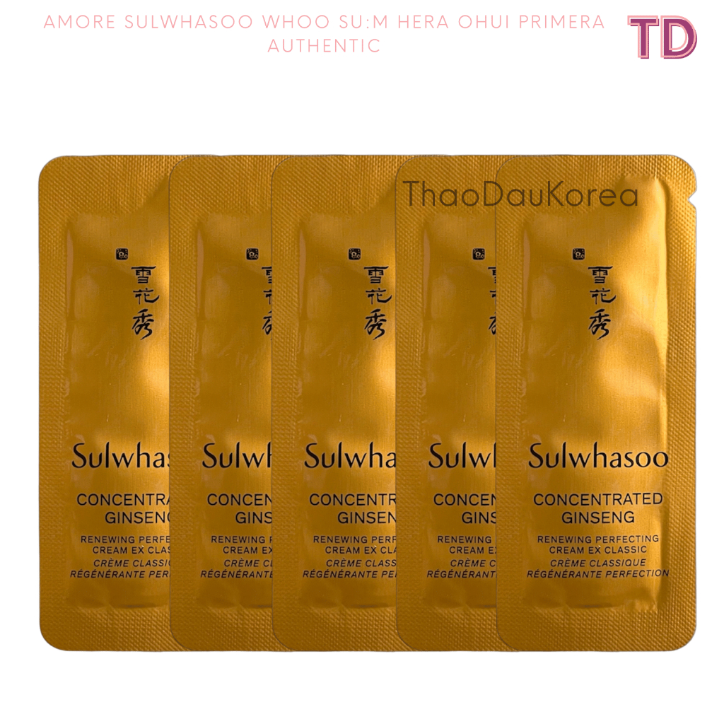 10 Gói Sample Kem Dưỡng Nhân Sâm Chống Lão Hóa Sulwhasoo Concentrated Ginseng Renewing Perfecting Ex Classic Cream Mẫu Mới Nhất tloskorea cũ