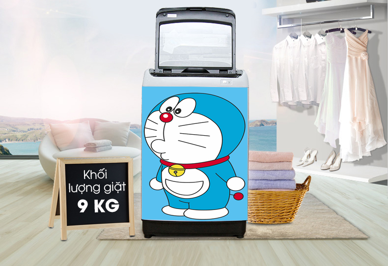 [HCM]Decal dán máy giặt mẫu Doraemon 16