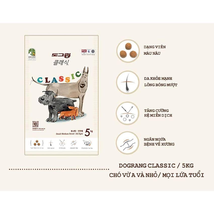 Thức ăn hạt cho chó mọi lứa tuổi DOG CLASSIC 5KG (Hàn Quốc) - [Nông Trại Thú Cưng]