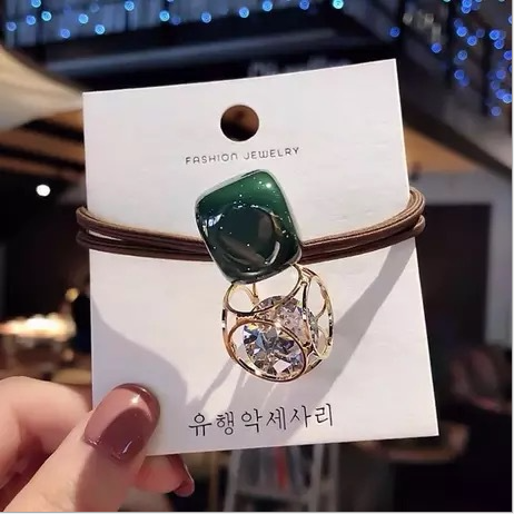 Dây buộc tóc đính đá kim cương giả