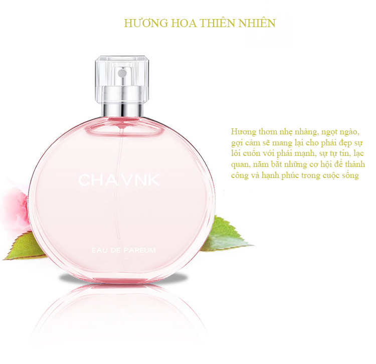 Nước Hoa Nữ, Nước Hoa Nữ Thơm Lâu Chavnk 💖 Nổi Bật, Hấp Dẫn, Nhẹ Nhàng, Sâu Lắng Với Hương Thơm Từ Thiên Nhiên Ngọt Ngào Quyến Rũ 💖 Lưu Hương Dài Lâu, Sang Trọng, Qúy Phái, Thể Tích 50ml.