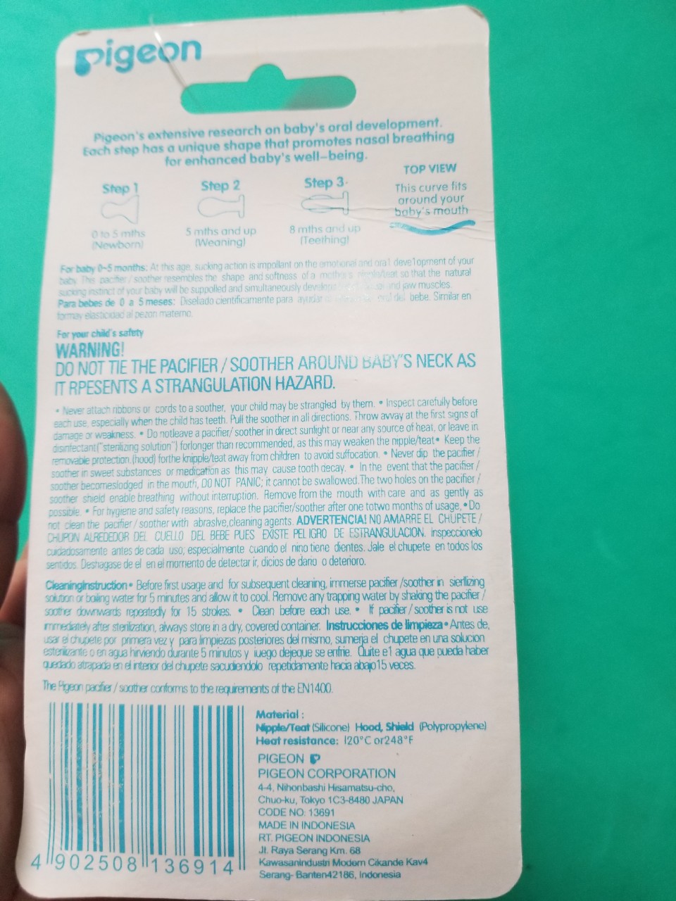 Ti ngậm Pigeon cho bé