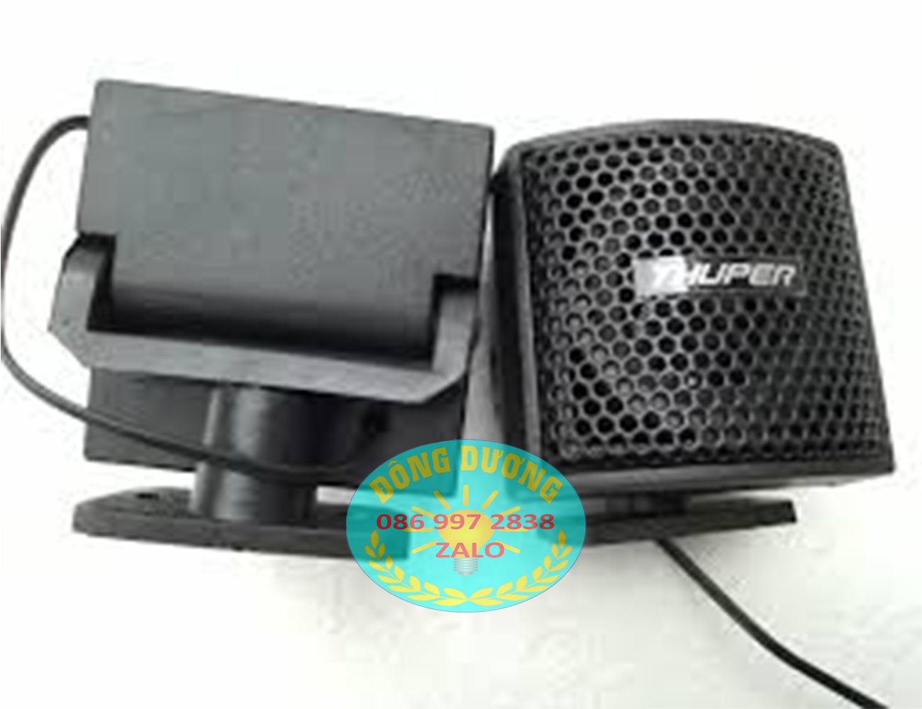 BỘ 2 LOA SIÊU TREBLE  MINI VUÔNG - GẮN Ô TÔ - TĂNG TRÉP CHO DÀN ÂM THANH GIA ĐÌNH