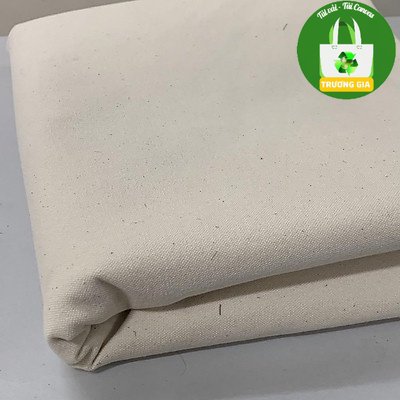 Vải canvas thô, vải bố mộc Dày may túi tote đẹp màu Be