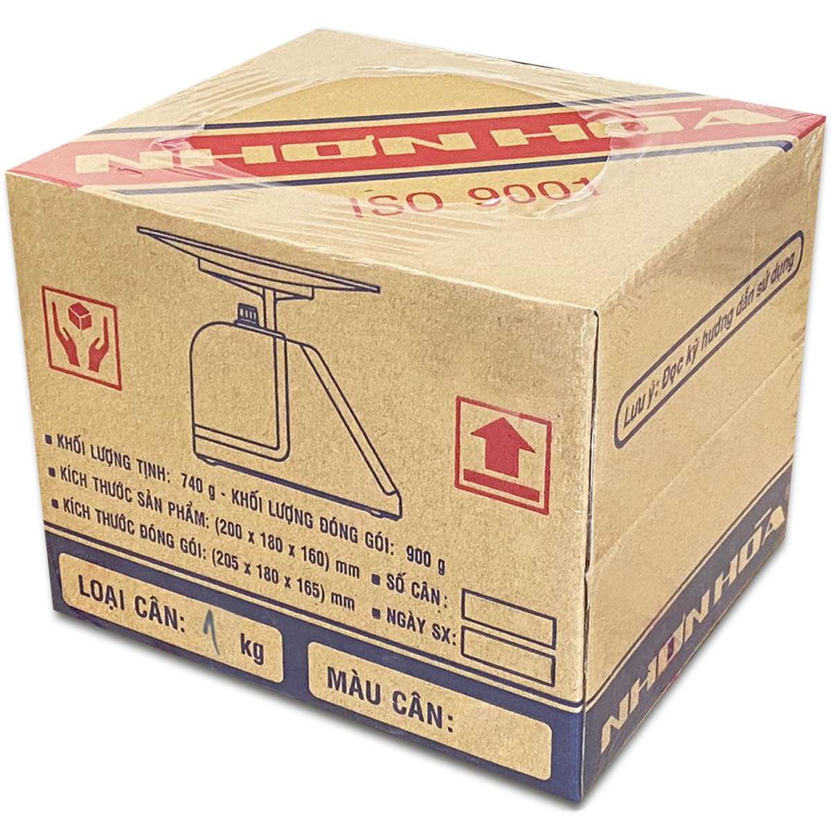 Cân nhựa Nhơn Hòa 1 kg (mặt số vuông)