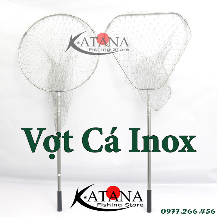 Vợt Vớt Cá Inox Cứng Cáp Dài 1m7 - 2m - 3m - Giá từ 120k - thu gọn được