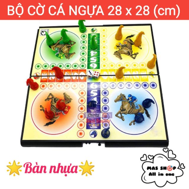 Bộ cờ cá ngựa bàn nhựa 28 x 28