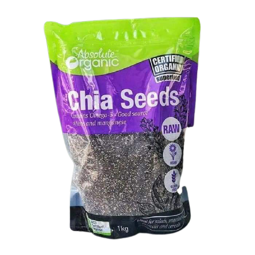 1kg organic chia en-tight seed weight loss/eating/good for pregnant women, organic black chia seed 1kg -Black chia seed for weight loss, moisturizing supplement.