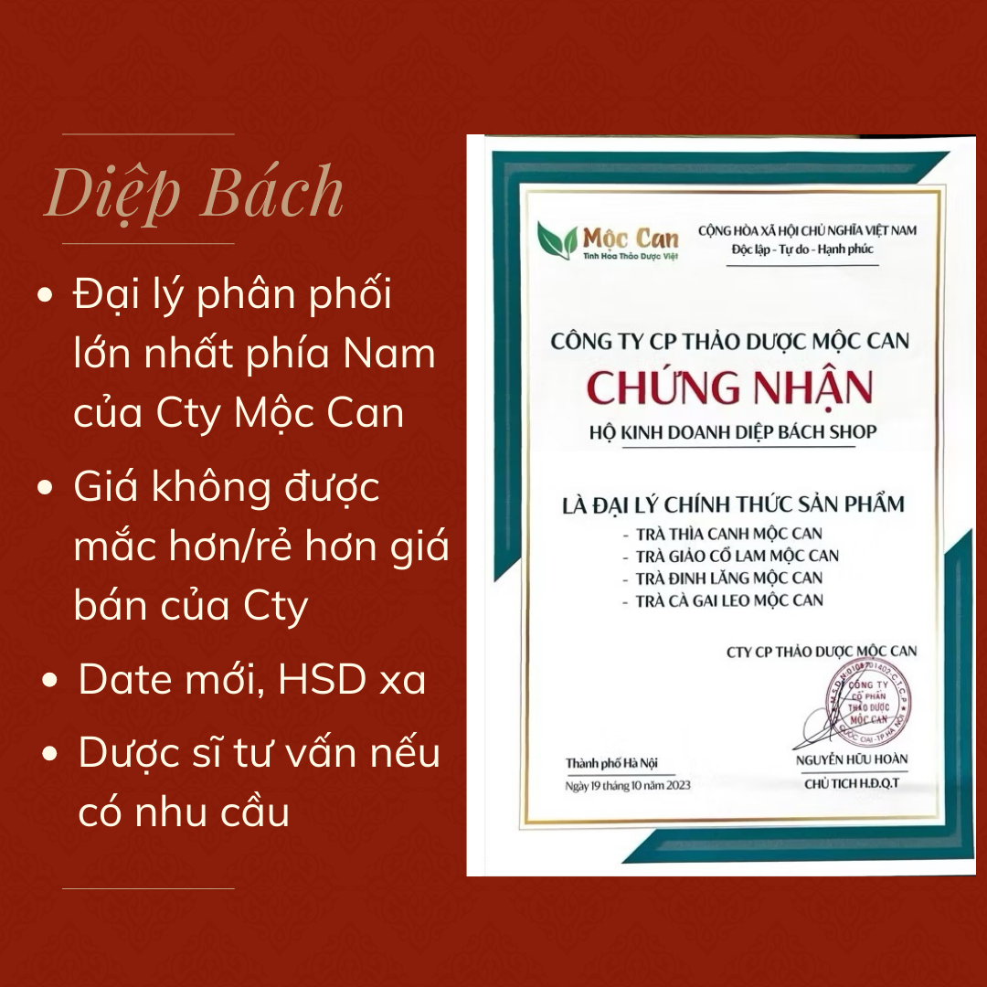 Combo 3 hộp Trà cao hà thủ ô Mộc Can xanh tóc đỏ da