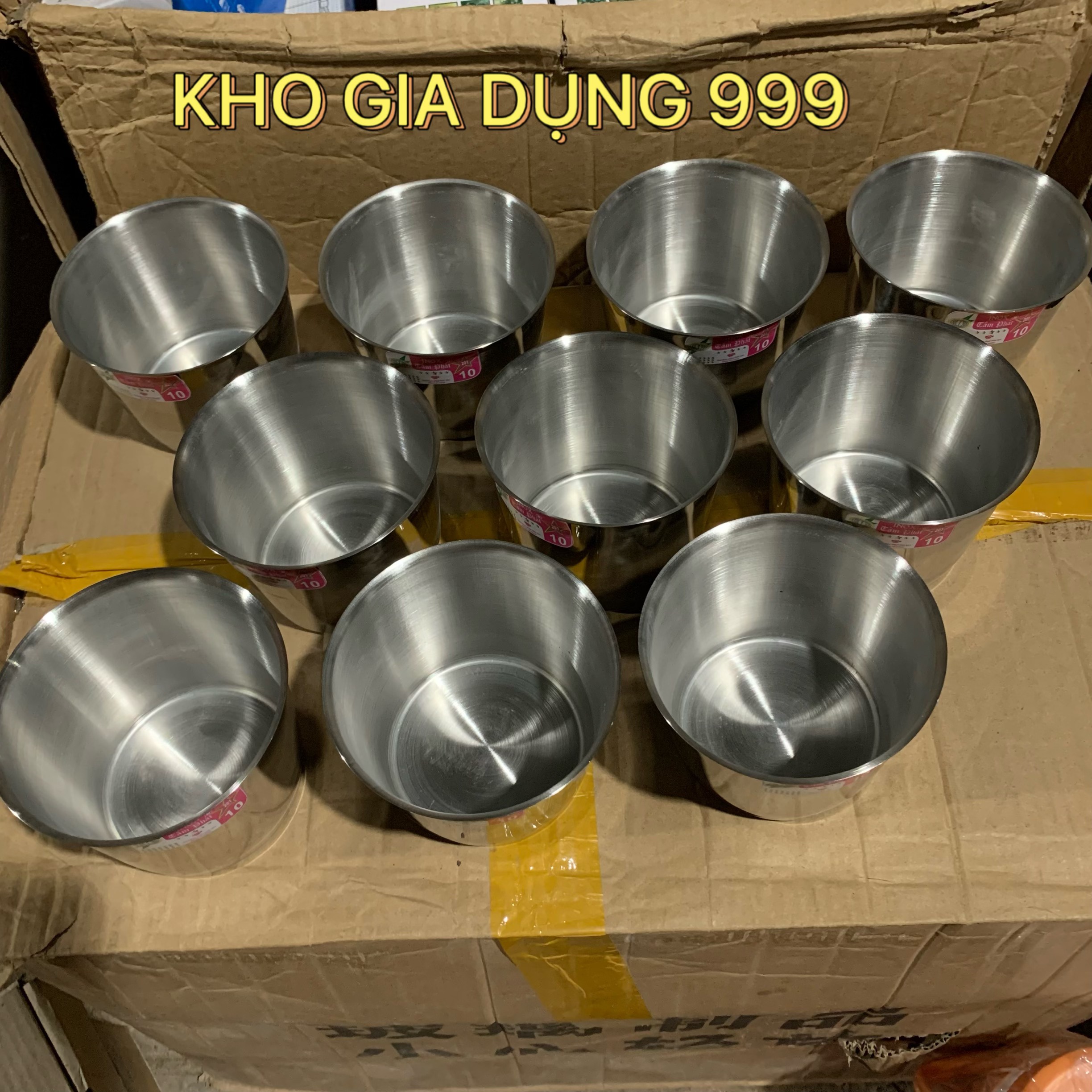 BỘ 10 LY LÀM ĐÁ 8CM INOX KHÔNG GỈ DÀY DẶN