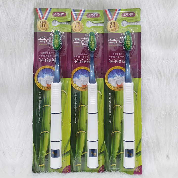 Combo 3 bàn chải đánh răng muối tre hàn quốc