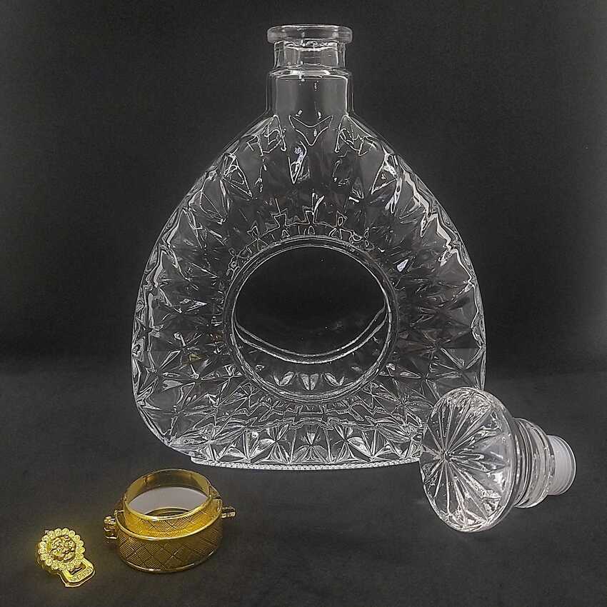 Glass bottle 500ML XO – Triangle Shape – C1 pattern - 1 bottle