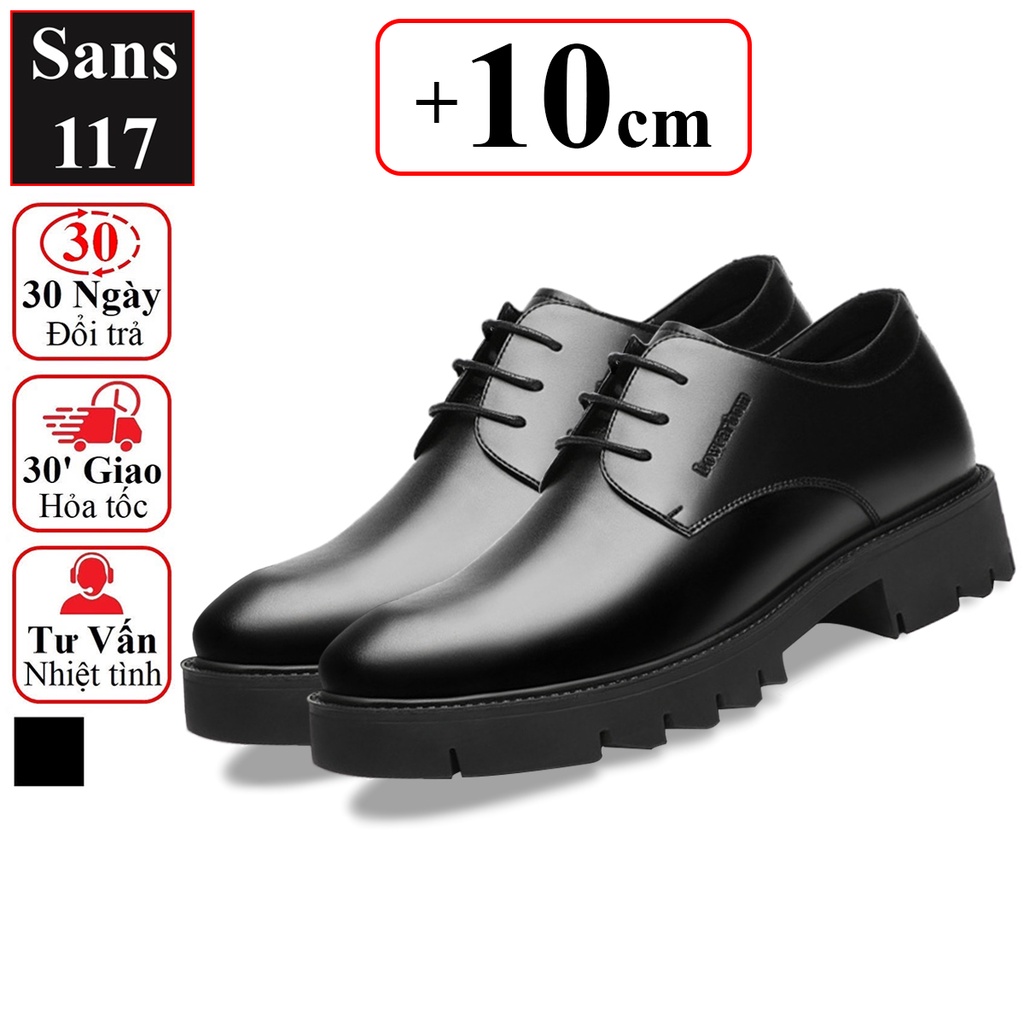 Mua Giày tây nam cao cấp dập ô vuông gea giày da nam trẻ trung màu đen tăng  chiều cao da thật đẹp giá rẻ - Mã GEADL002 - 37 tại Giày