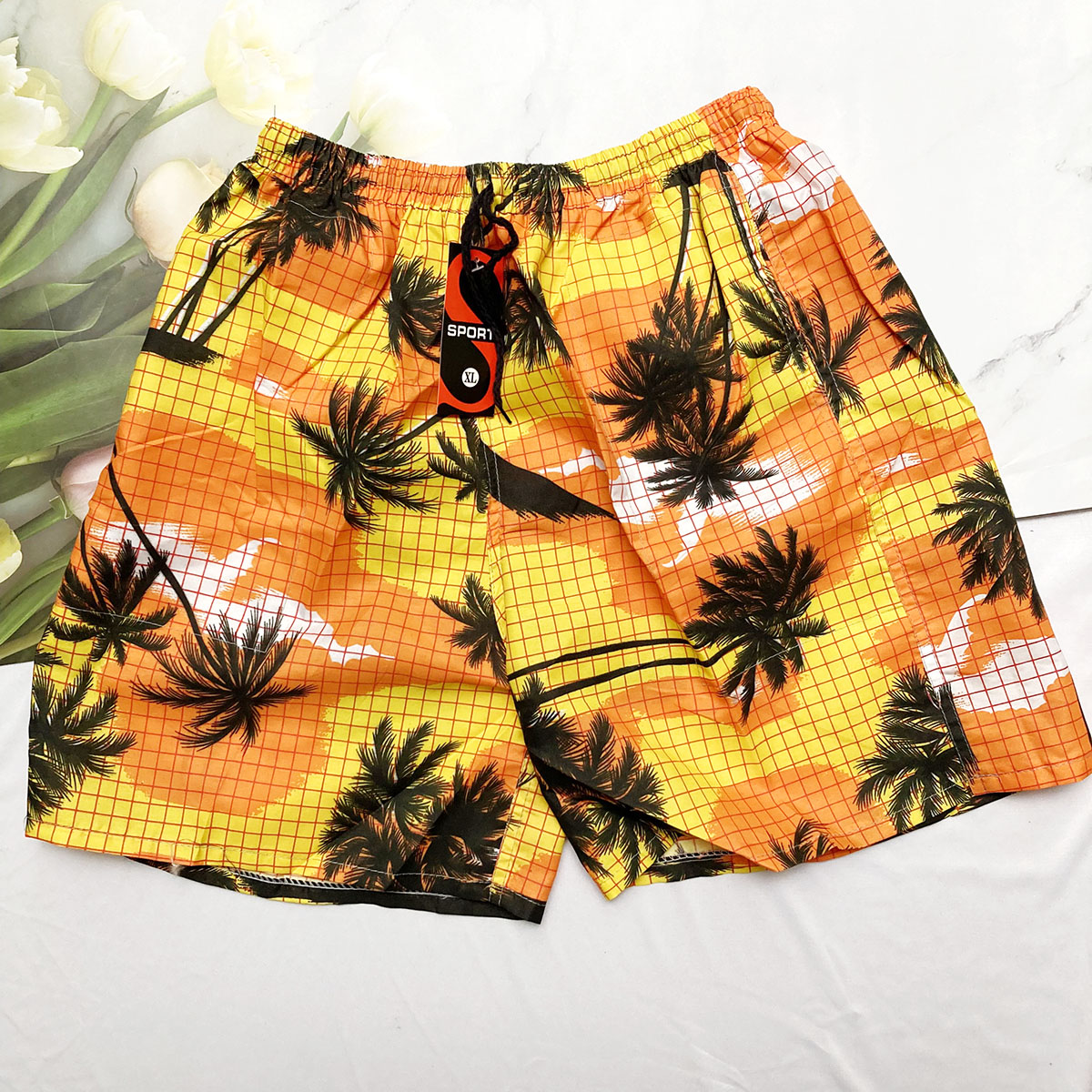 Men boxers size from 60kg-75kg, shorts male beach sandals soft cloth-QN18