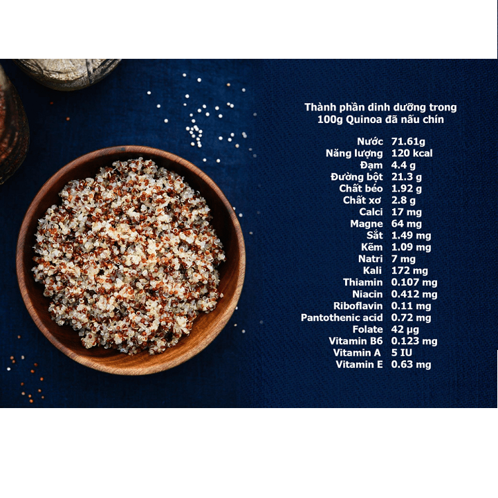 500G Hạt diêm mạch hữu cơ (Quinoa) Bò Đội Nón