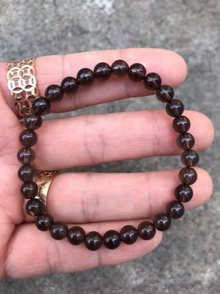 [HCM]VÒNG TAY THẠCH ANH KHÓI 6LY