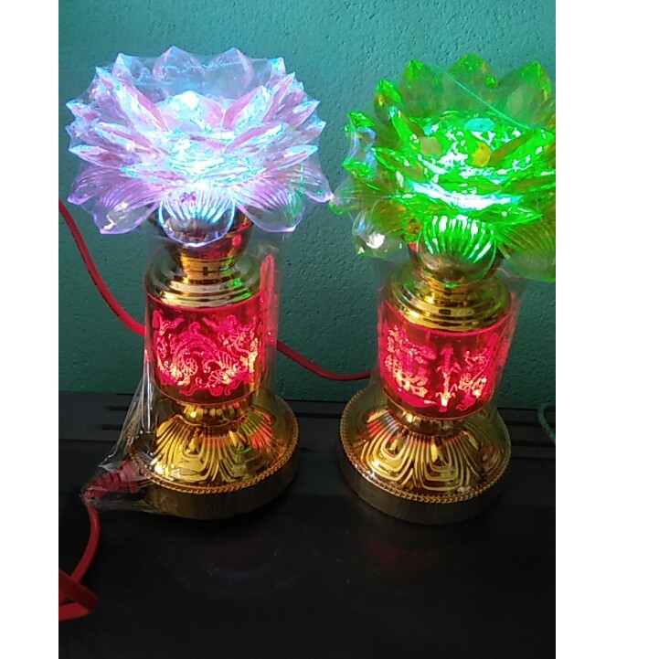 Đèn bàn thờ hoa sen Led đổi màu