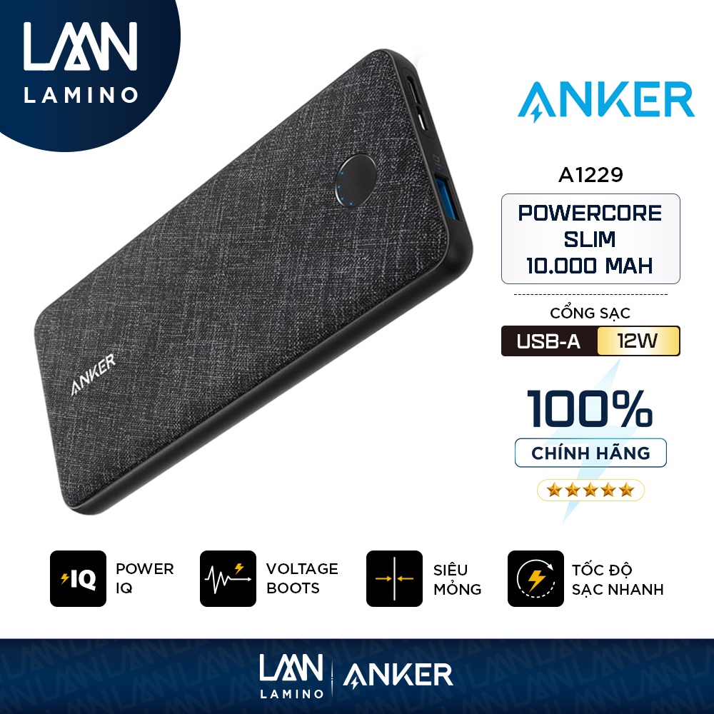 Sạc dự phòng Anker A1229 A1223 Đen New
