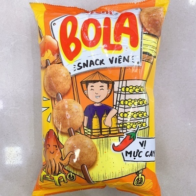 [Oishi] Snack viên vị mực cay Bola 32g (10 gói/bịch)