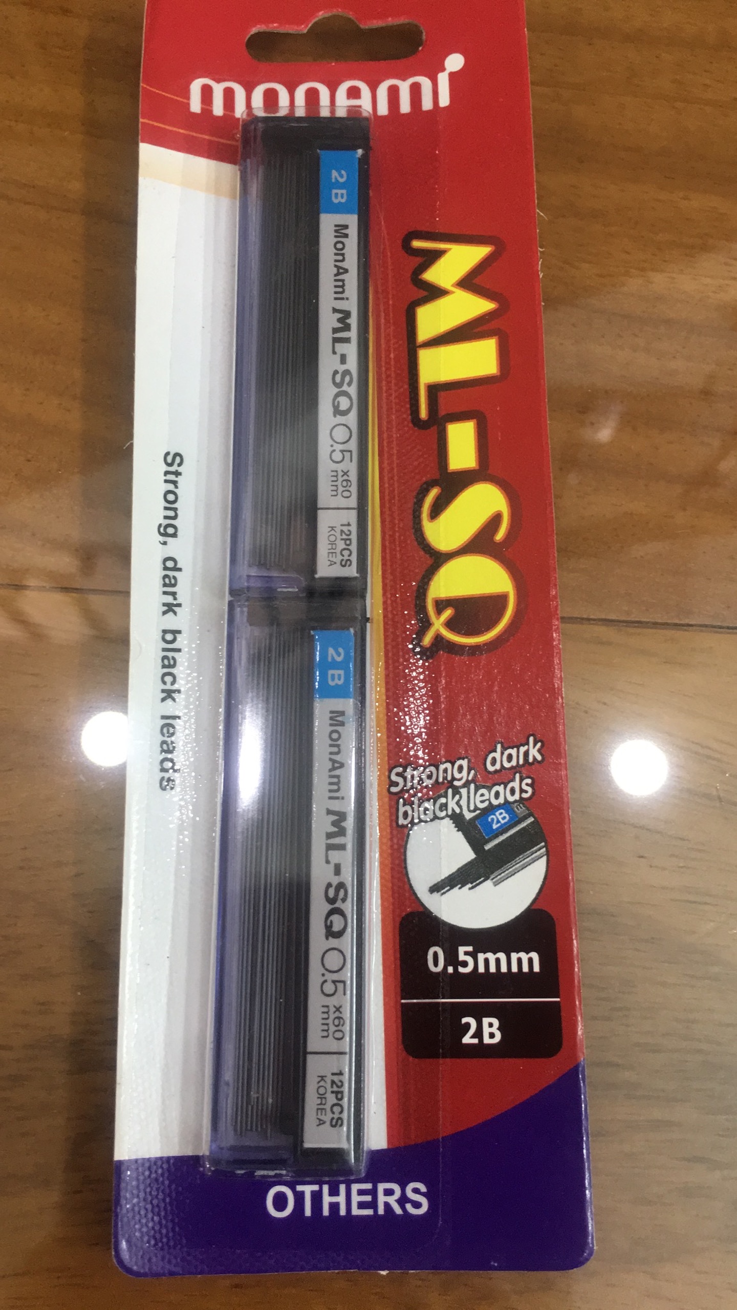 1 hộp ruột chì Monami 0,5mm - Hàn Quốc